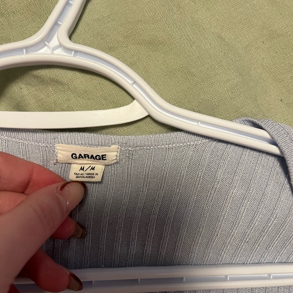 Garage front tie ribbed cardigan size medium - Picture 3 of 3